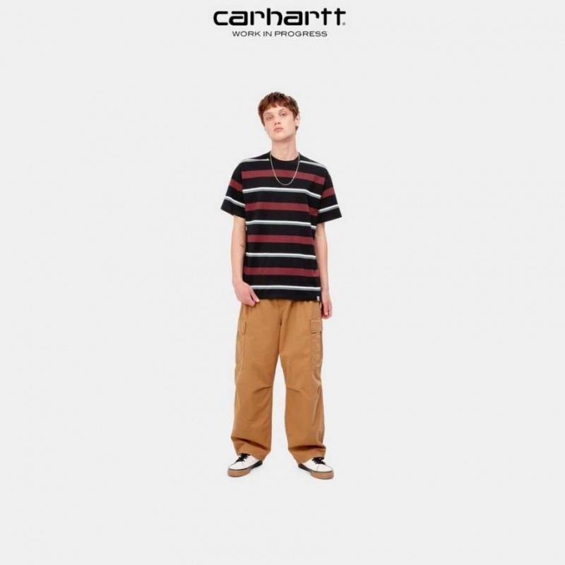 Corvina Carhartt Wip Bowman Stripe T-Shirt - Danmark OVX-2562788