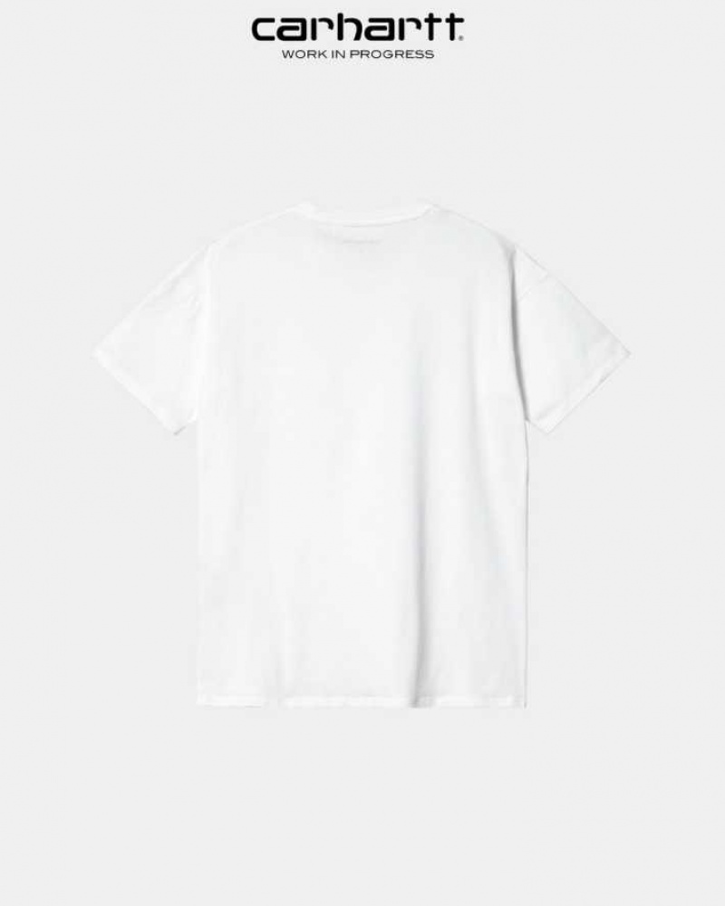 Blanche Carhartt Wip Pocket T-Shirt - Danmark BYY-1329580