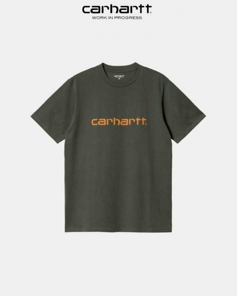 Boxwood Carhartt Wip Script T-Shirt - Danmark HDP-7318848