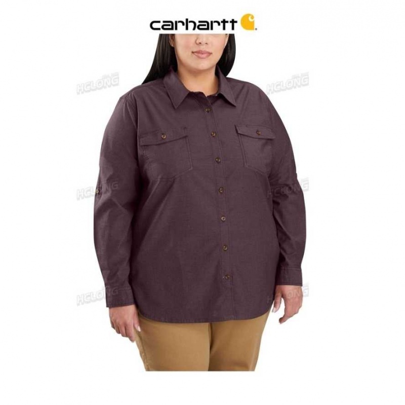 Noir Carhartt Rugged Flex Relaxed Fit Legere Three-Quarter-Sleeve Shirt - Danmark WSK-7750885