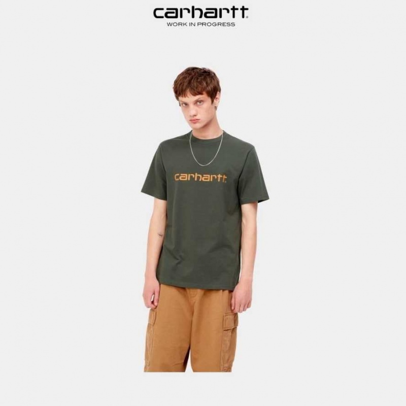 Boxwood Carhartt Wip Script T-Shirt - Danmark HDP-7318848