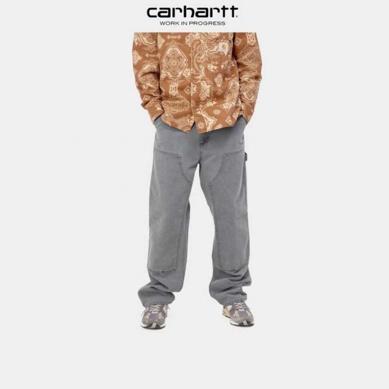 Enzian (faded) Carhartt Wip Double Knee Pant Enzian - Danmark NZF-9788137