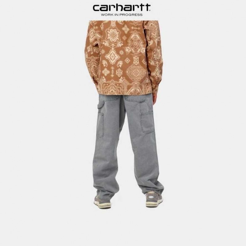 Enzian (faded) Carhartt Wip Double Knee Pant Enzian - Danmark NZF-9788137