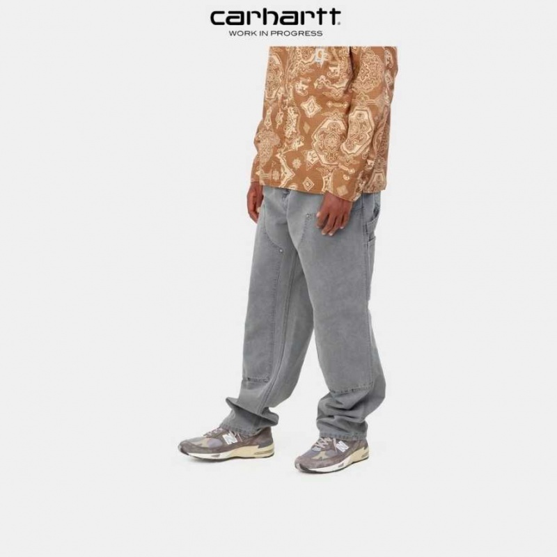 Enzian (faded) Carhartt Wip Double Knee Pant Enzian - Danmark NZF-9788137