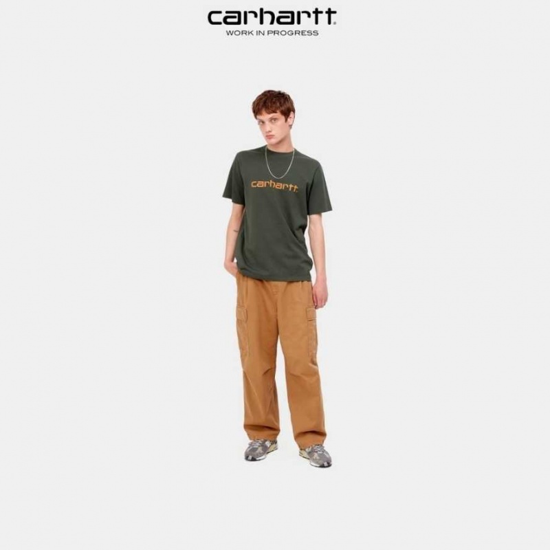 Boxwood Carhartt Wip Script T-Shirt - Danmark HDP-7318848