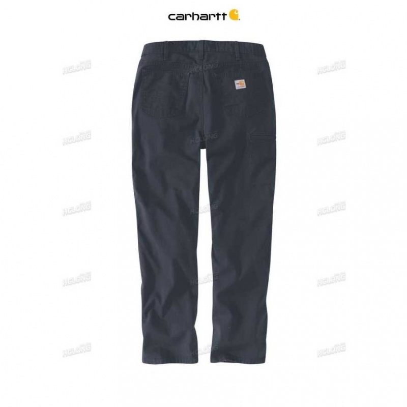 Bleu Marine Carhartt Flame-Resistant Rugged Flex Relaxed Fit Tela Travail Pant Bleu - Danmark EKZ-4132579