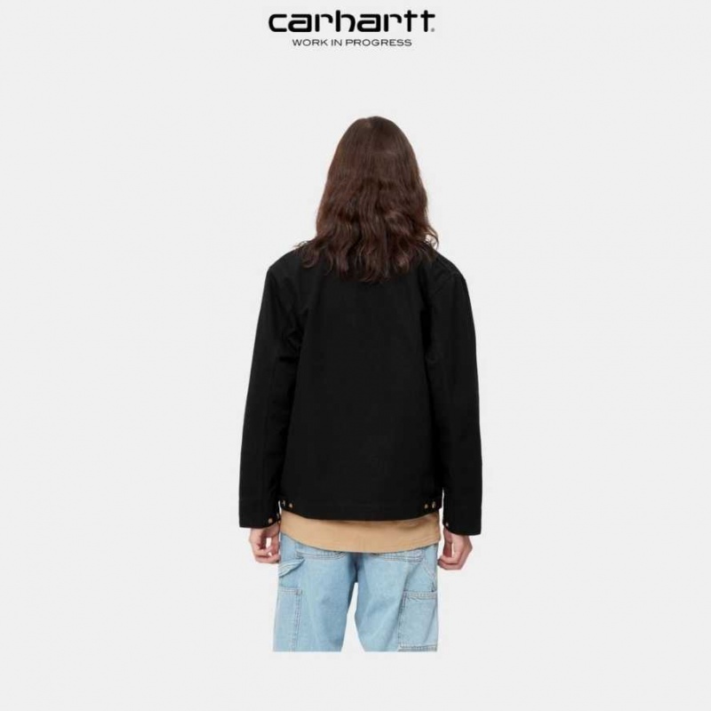 Noir Carhartt Wip Detroit Jacket (Spring) - Danmark VAT-9467909