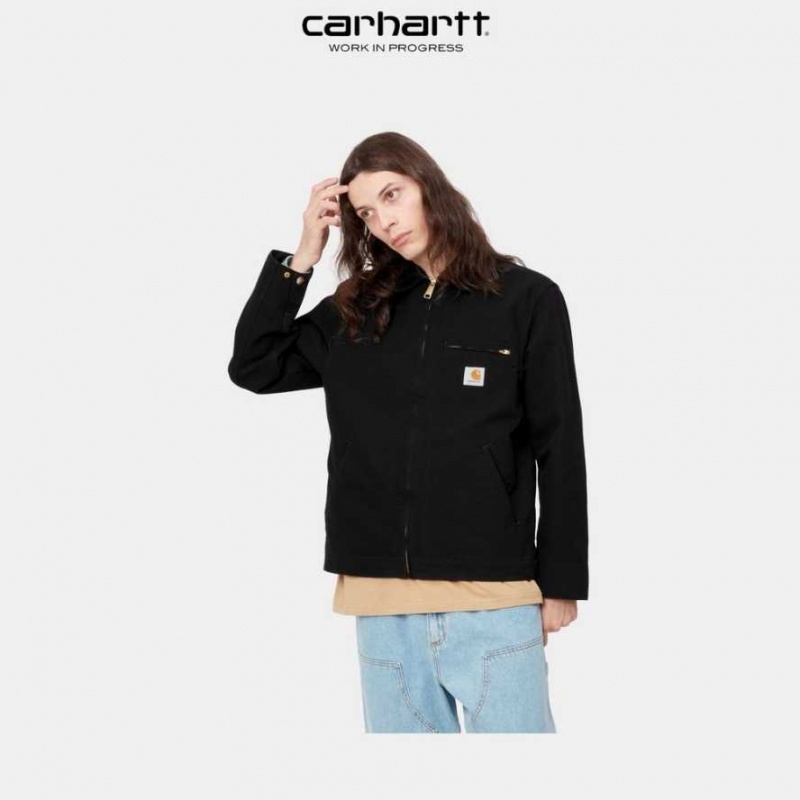 Noir Carhartt Wip Detroit Jacket (Spring) - Danmark VAT-9467909