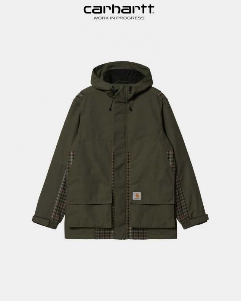 Cypress Carhartt Wip Highbury Check Jacket - Danmark IUH-2112136