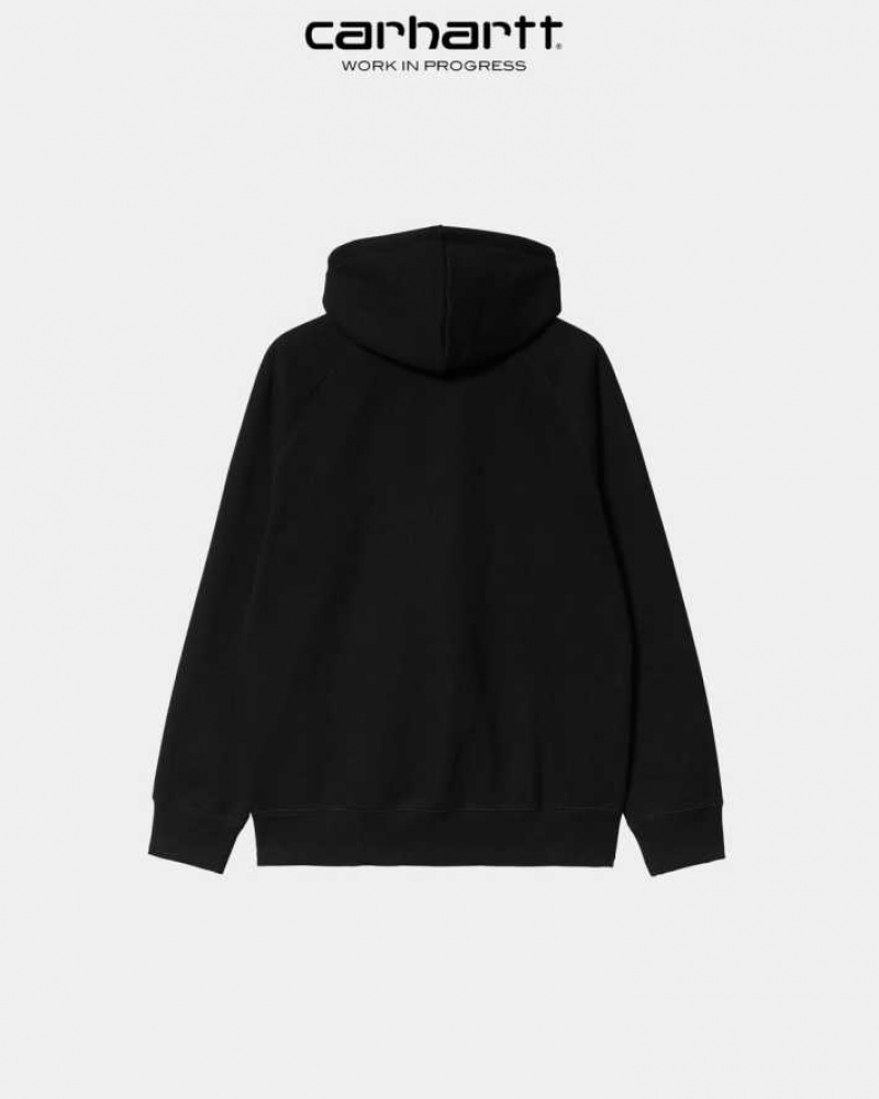 Noir Carhartt Wip Encapuchonné Chase Jacket - Danmark YMD-6451602