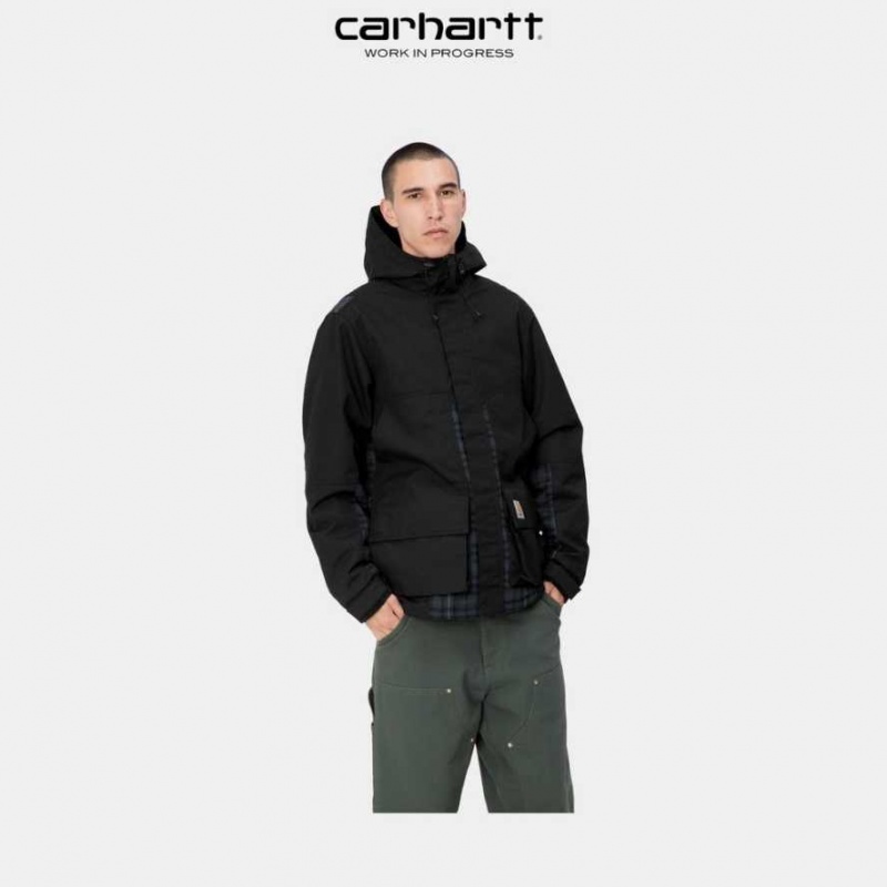 Noir Carhartt Wip Highbury Check Jacket - Danmark GRY-6976265