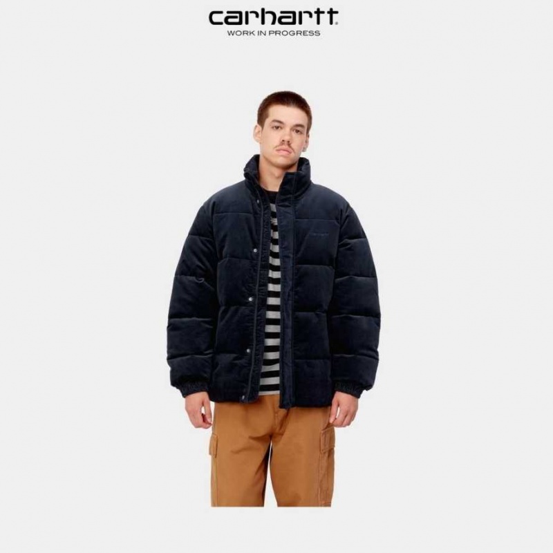 Bleu Marine Foncé Carhartt Wip Layton Jacket Bleu Marine - Danmark PCM-8797591