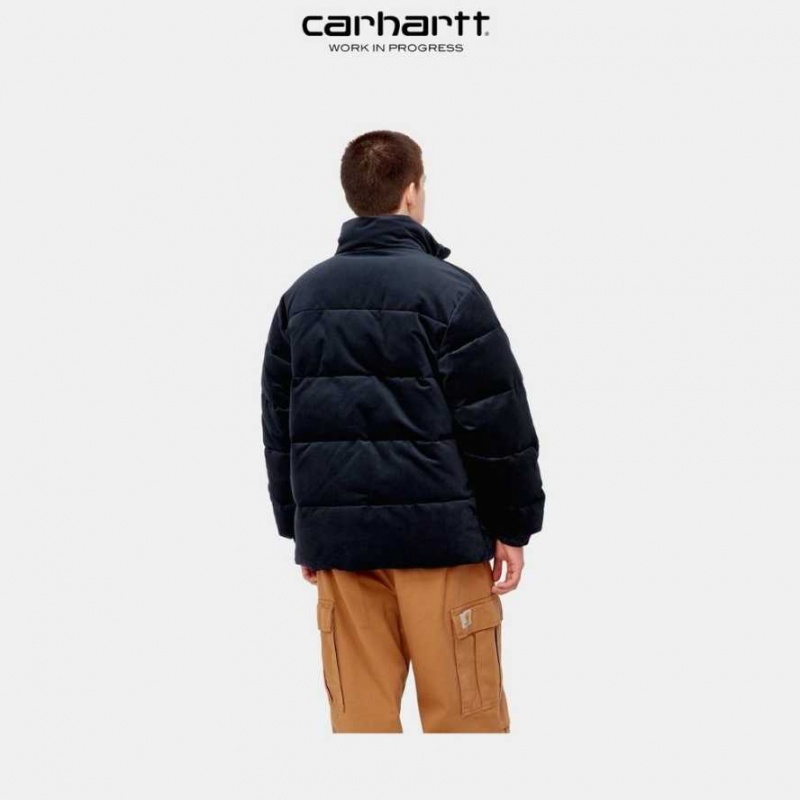 Bleu Marine Foncé Carhartt Wip Layton Jacket Bleu Marine - Danmark PCM-8797591