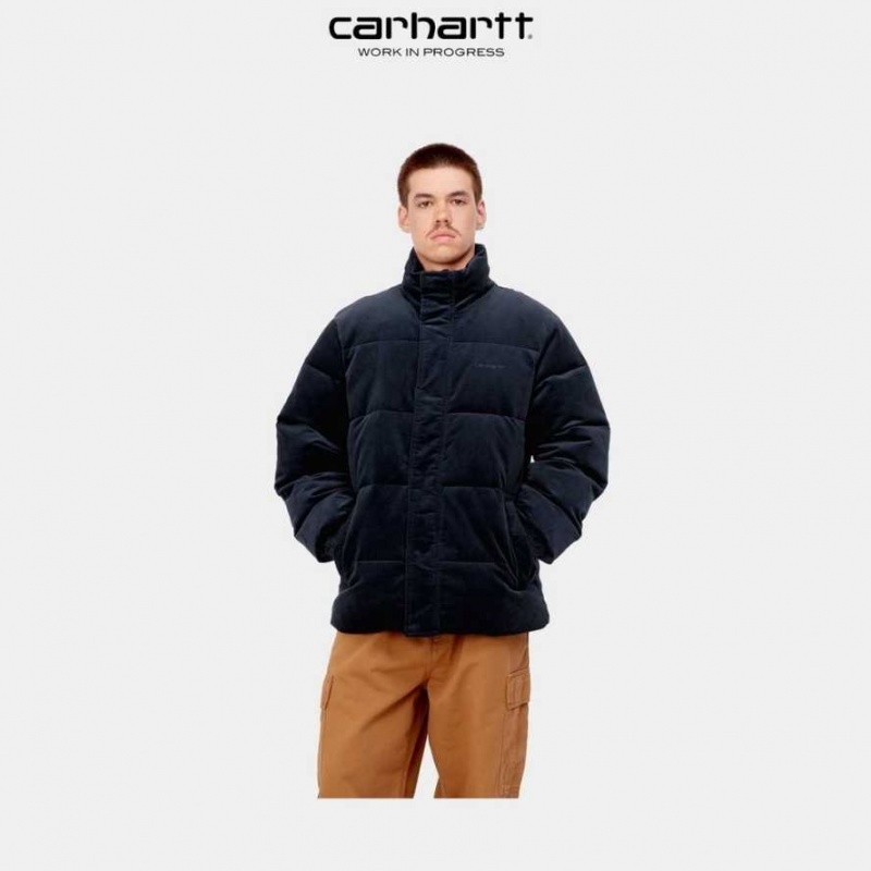 Bleu Marine Foncé Carhartt Wip Layton Jacket Bleu Marine - Danmark PCM-8797591