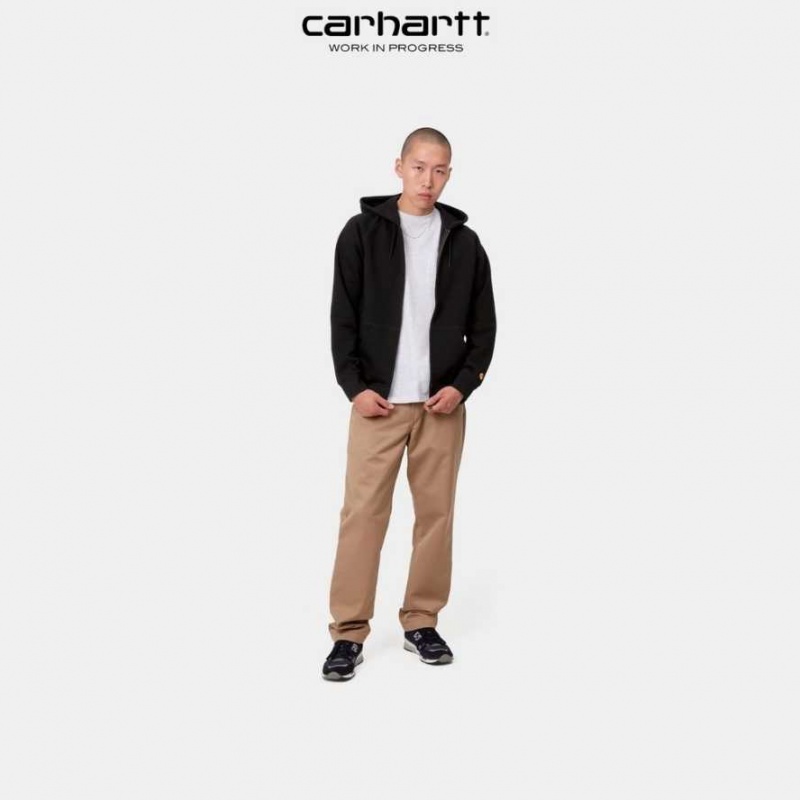 Noir Carhartt Wip Encapuchonné Chase Jacket - Danmark YMD-6451602