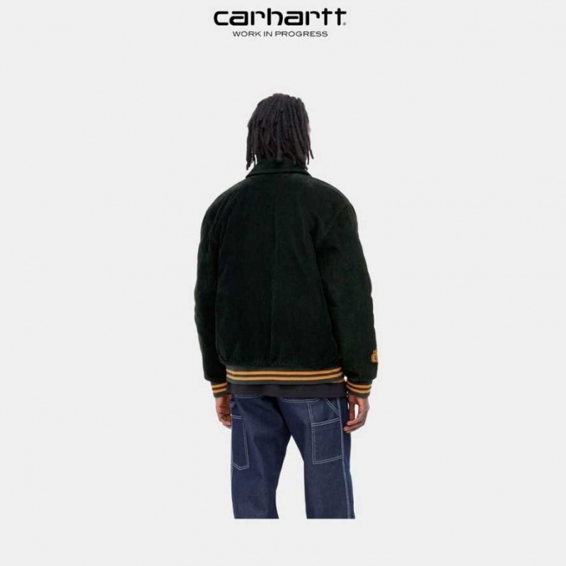 Noir Carhartt Wip Letterman Jacket - Danmark DEW-1484876