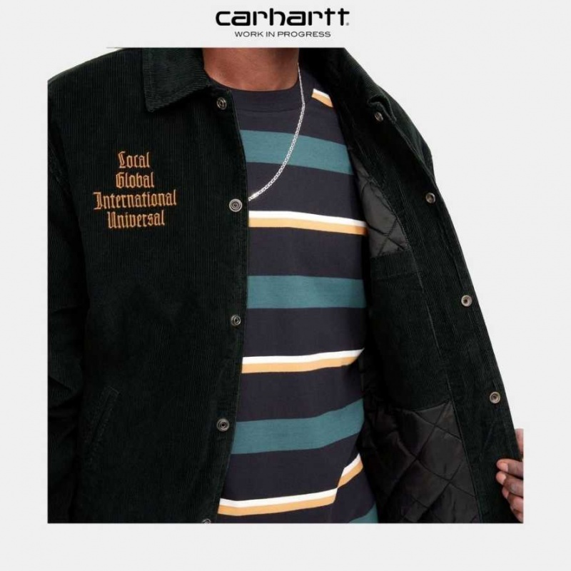 Noir Carhartt Wip Letterman Jacket - Danmark DEW-1484876