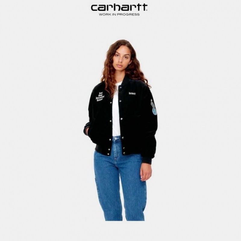 Noir Carhartt Wip Letterman Jacket - Danmark BCN-7673023