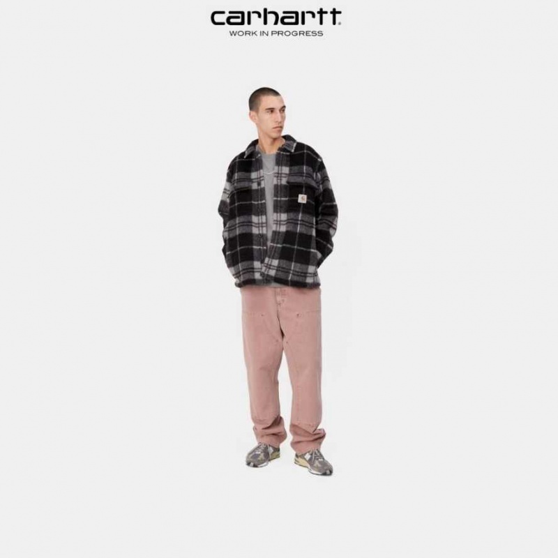 Noir Carhartt Wip Manning Check Shirt Jacket - Danmark JSI-9772638