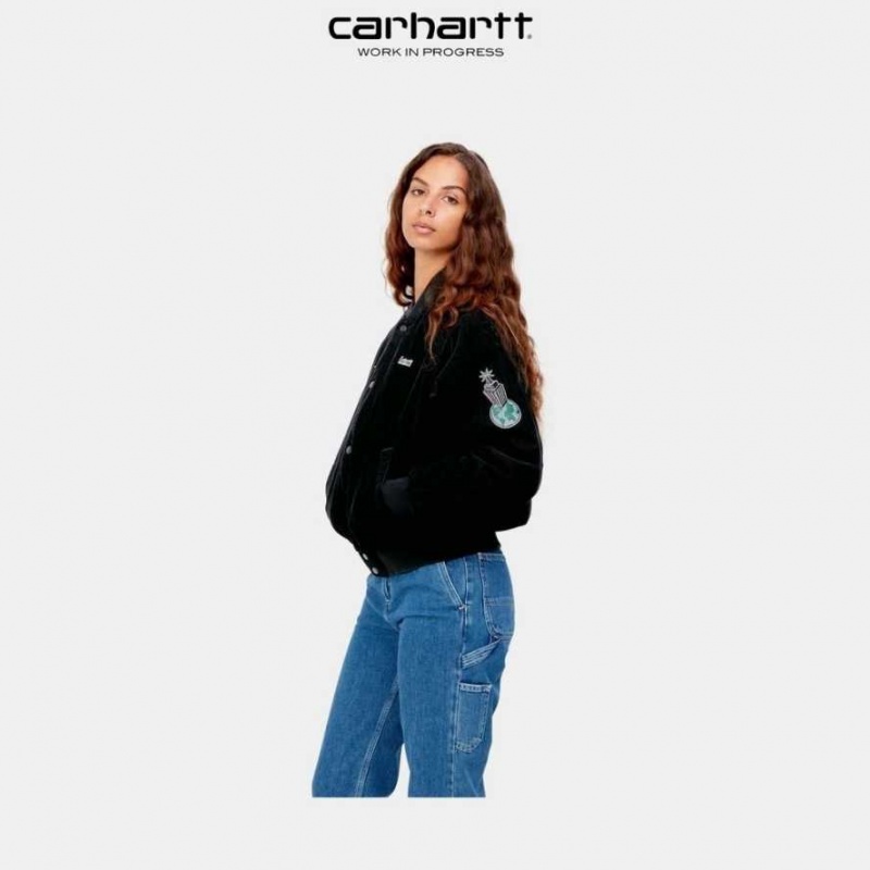 Noir Carhartt Wip Letterman Jacket - Danmark BCN-7673023