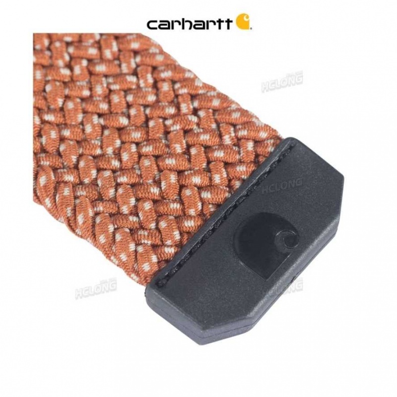 Burnt Sienna Carhartt Rugged Flex Nylon Cord Braided Belt Burnt - Danmark SKG-2201800