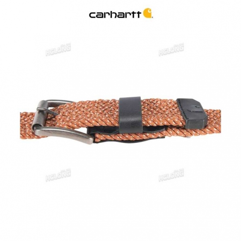 Burnt Sienna Carhartt Rugged Flex Nylon Cord Braided Belt Burnt - Danmark SKG-2201800