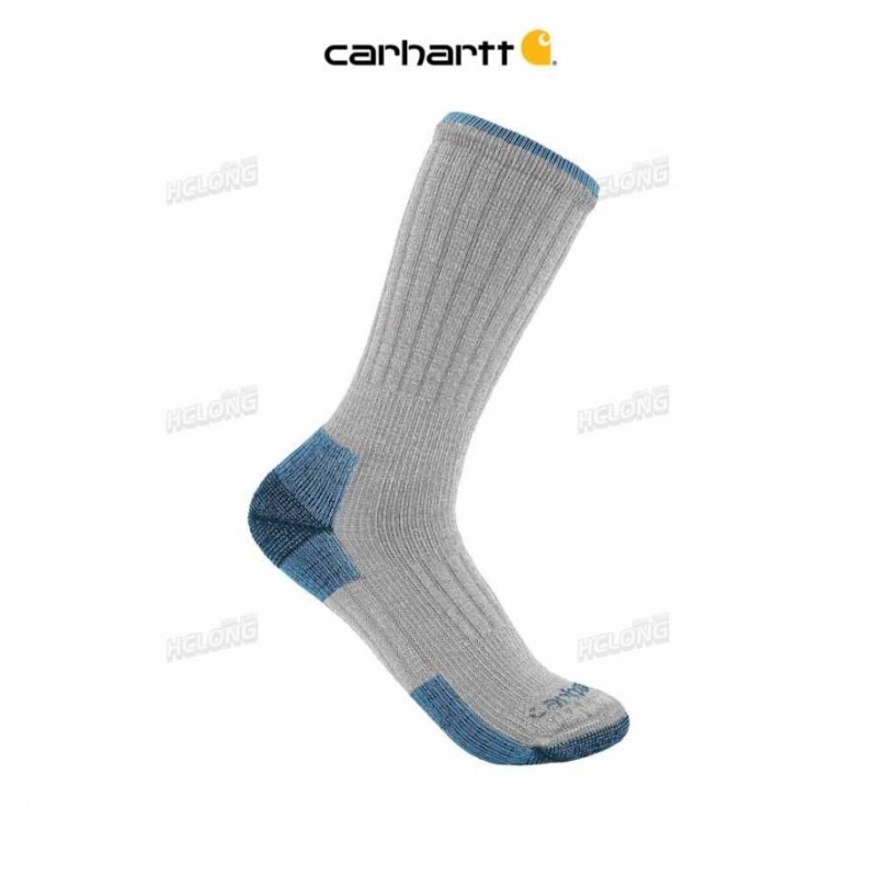 Alabaster Heather Carhartt Midweight Synthétique-Laine Blend Boot Sock Alabaster - Danmark YFO-1514406