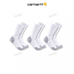 Blanche Carhartt Midweight Coton Blend Crew Sock 3-Pack - Danmark FSZ-3534946