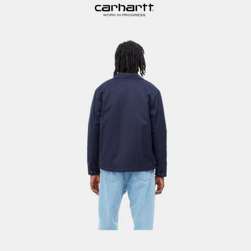 Bleu Marine Foncé Carhartt Wip Modular Jacket (D'hiver) Bleu Marine - Danmark TGW-6820299