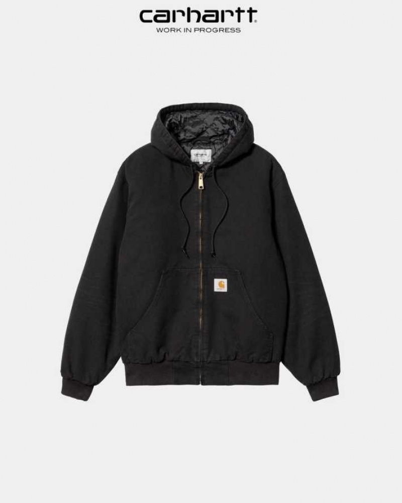 Noir Carhartt Wip OG Active Jacket (D'hiver) - Danmark VMK-0288445