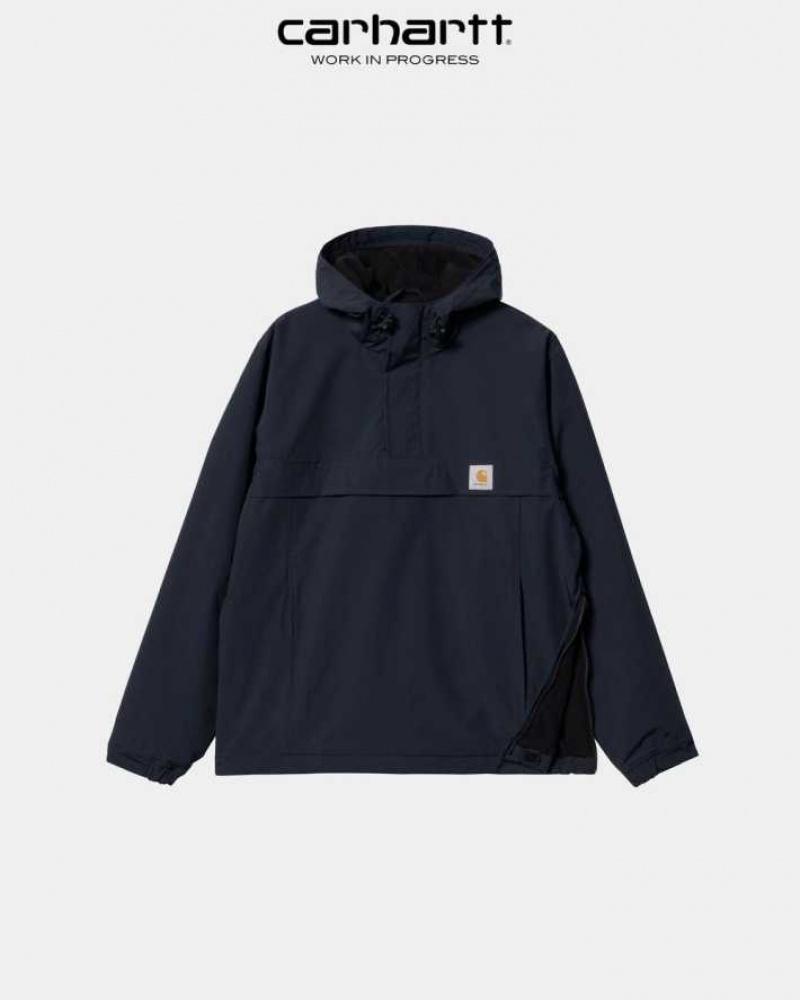 Bleu Marine Foncé Carhartt Wip Nimbus Pullover (D'hiver) Bleu Marine - Danmark KVV-4862259