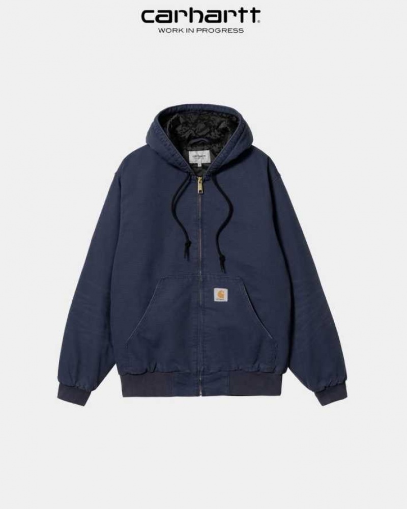 Enzian (aged canvas) Carhartt Wip OG Active Jacket (D'hiver) Enzian (aged - Danmark DVB-9933456