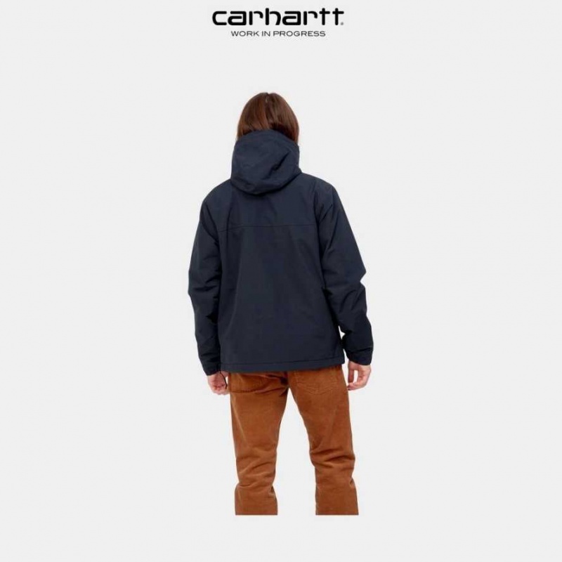 Bleu Marine Foncé Carhartt Wip Nimbus Pullover (D'hiver) Bleu Marine - Danmark KVV-4862259