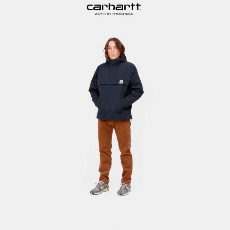 Bleu Marine Foncé Carhartt Wip Nimbus Pullover (D'hiver) Bleu Marine - Danmark KVV-4862259