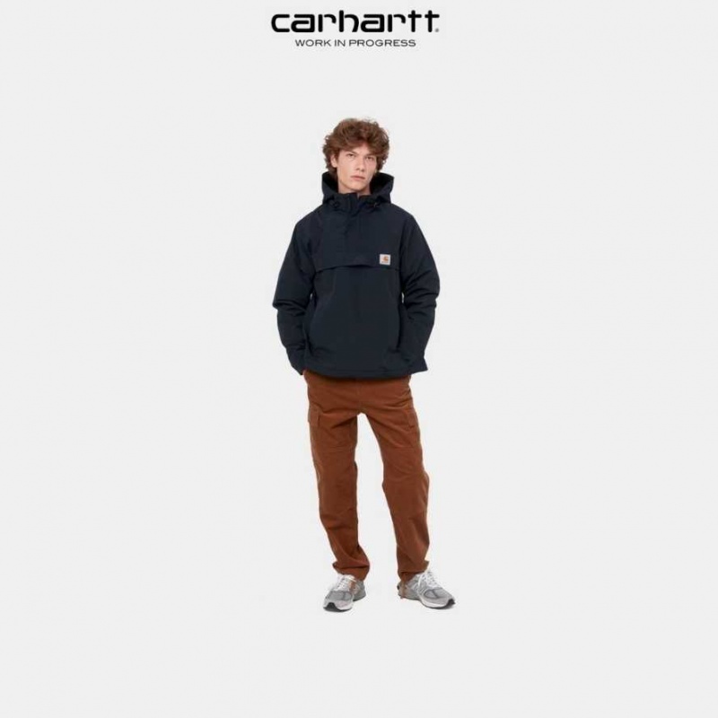 Bleu Marine Foncé Carhartt Wip Nimbus Pullover (D'hiver) Bleu Marine - Danmark KVV-4862259