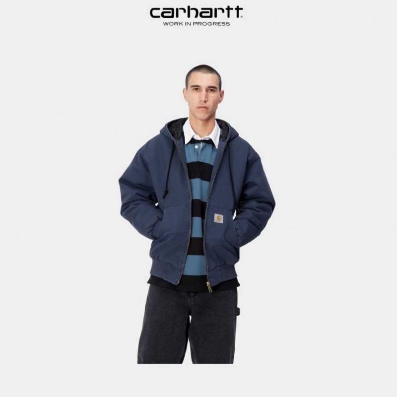 Enzian (aged canvas) Carhartt Wip OG Active Jacket (D'hiver) Enzian (aged - Danmark DVB-9933456