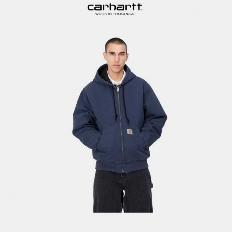 Enzian (aged canvas) Carhartt Wip OG Active Jacket (D'hiver) Enzian (aged - Danmark DVB-9933456