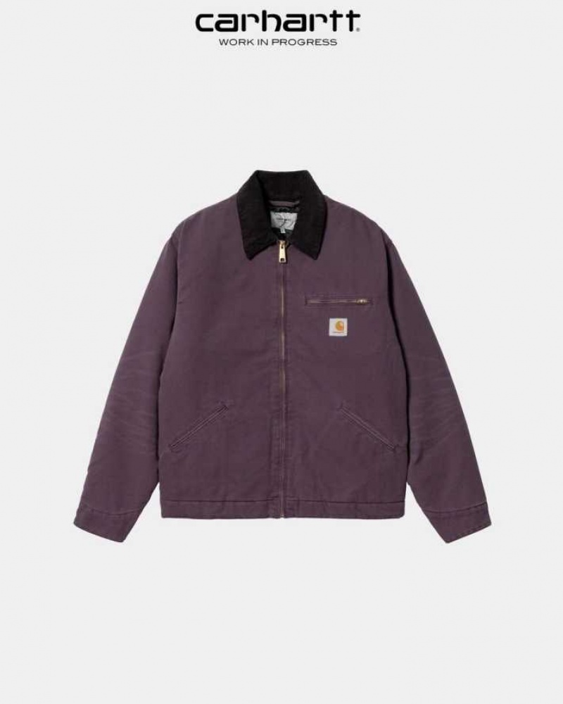 Noir Carhartt Wip OG Detroit Jacket (D'hiver) - Danmark ZED-2618094