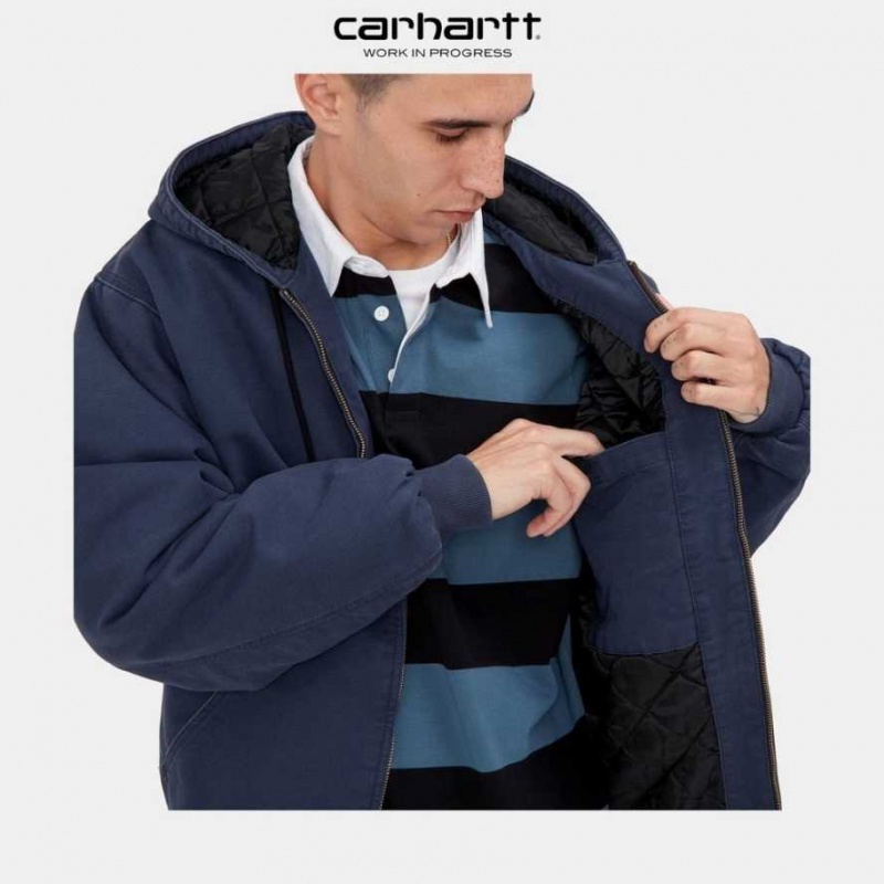 Enzian (aged canvas) Carhartt Wip OG Active Jacket (D'hiver) Enzian (aged - Danmark DVB-9933456