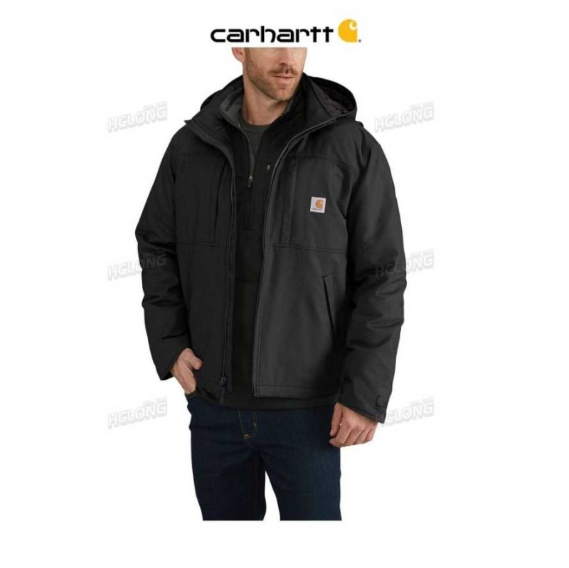 Noir Carhartt Full Swing Loose Fit Quick Duck Insulated Jacket - Danmark OSV-3867804