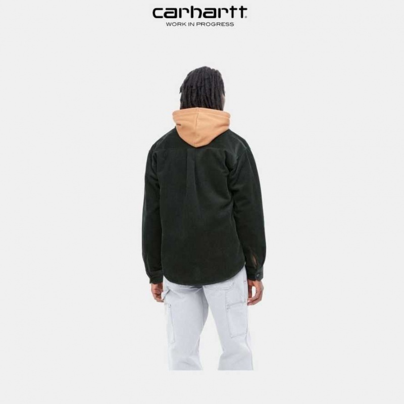 Noir Carhartt Wip Flint Shirt - Danmark JAR-8079517