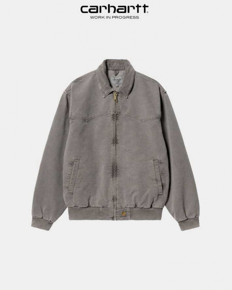 Noir Carhartt Wip OG Santa Fe Jacket - Danmark FRT-7999261