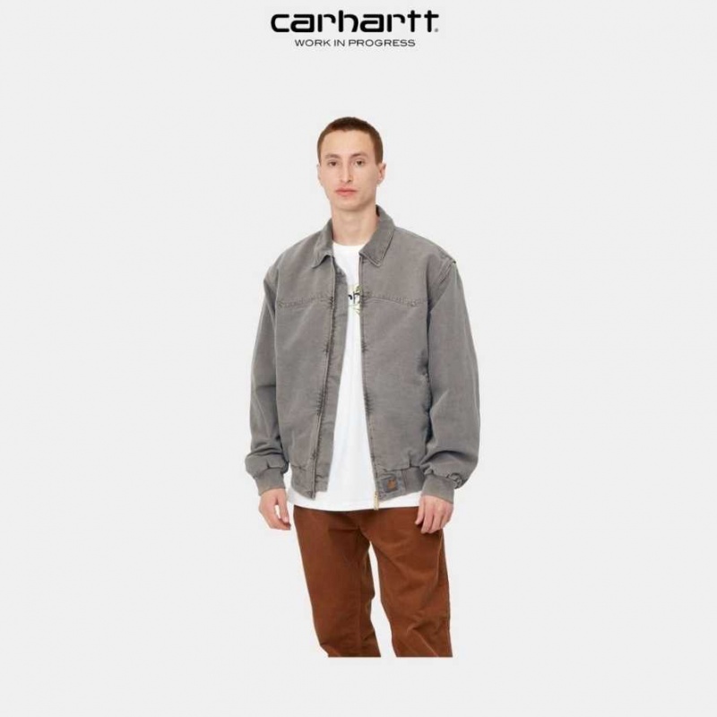 Noir Carhartt Wip OG Santa Fe Jacket - Danmark FRT-7999261