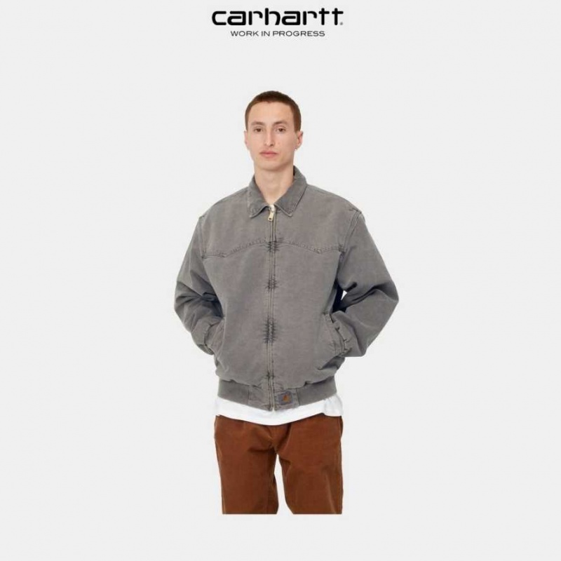 Noir Carhartt Wip OG Santa Fe Jacket - Danmark FRT-7999261