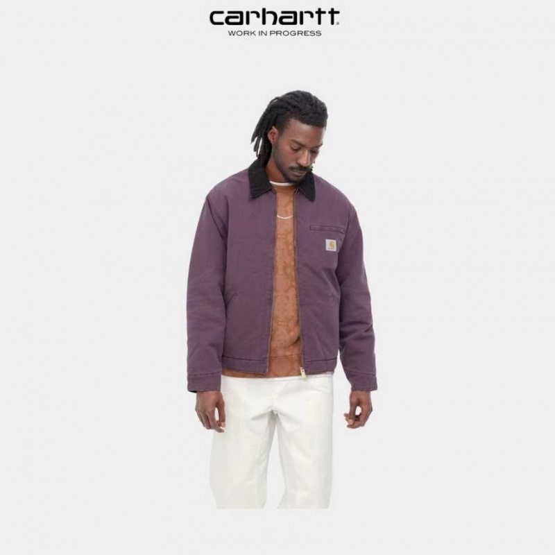 Noir Carhartt Wip OG Detroit Jacket (D'hiver) - Danmark ZED-2618094