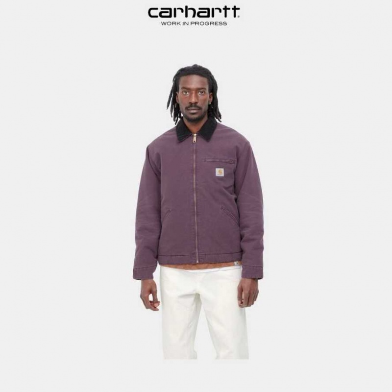 Noir Carhartt Wip OG Detroit Jacket (D'hiver) - Danmark ZED-2618094