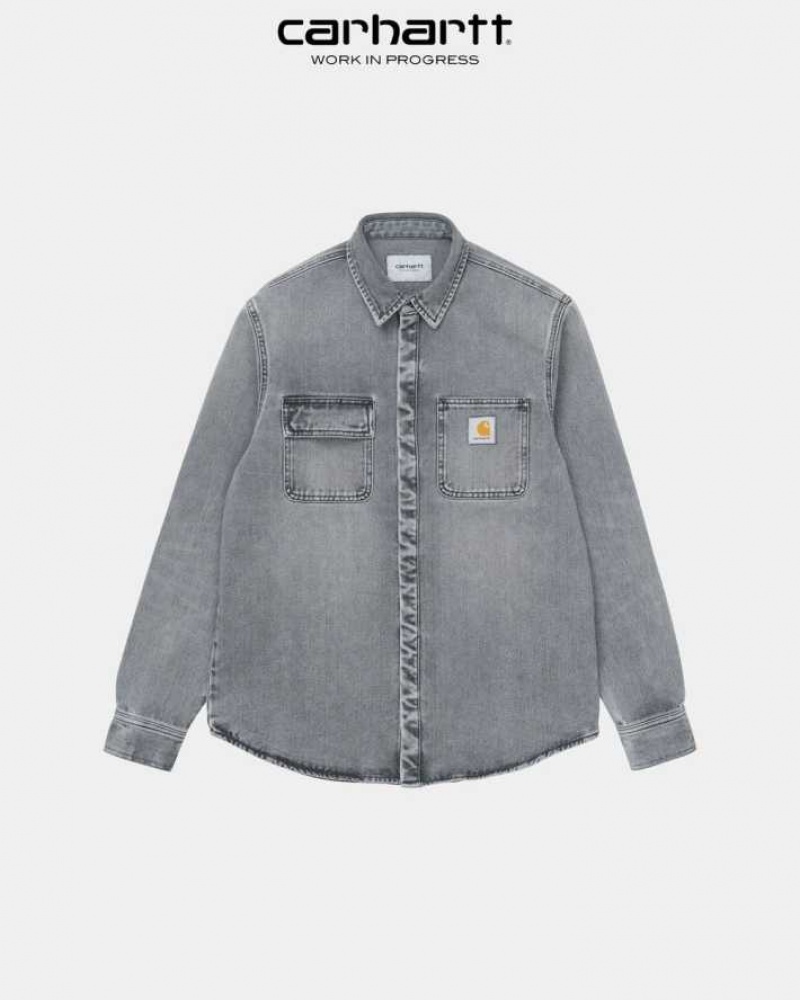 Noir Carhartt Wip Salinac Shirt Jacket - Danmark ABN-6280366