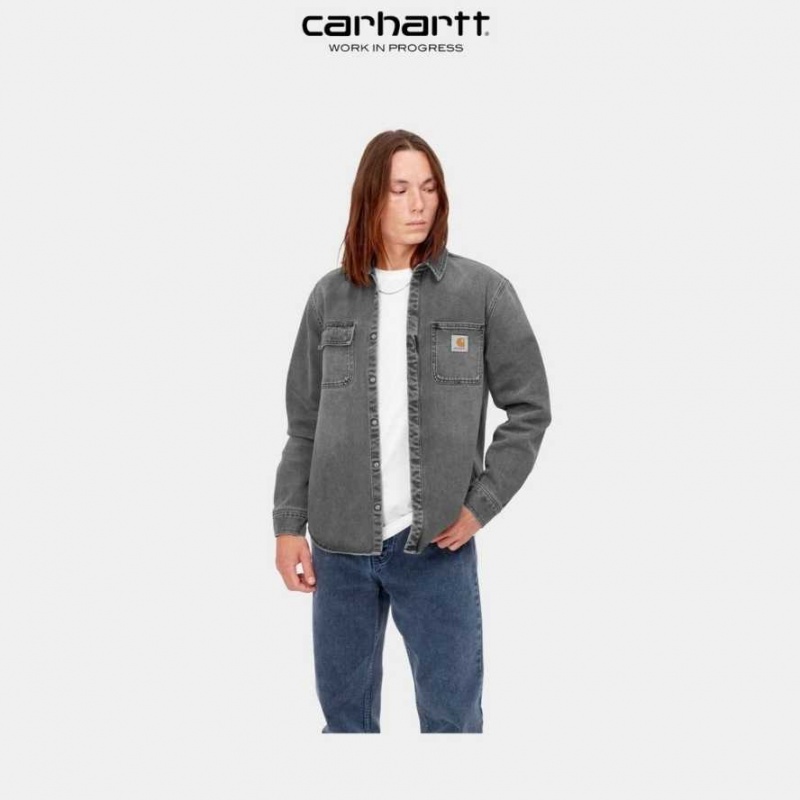 Noir Carhartt Wip Salinac Shirt Jacket - Danmark ABN-6280366