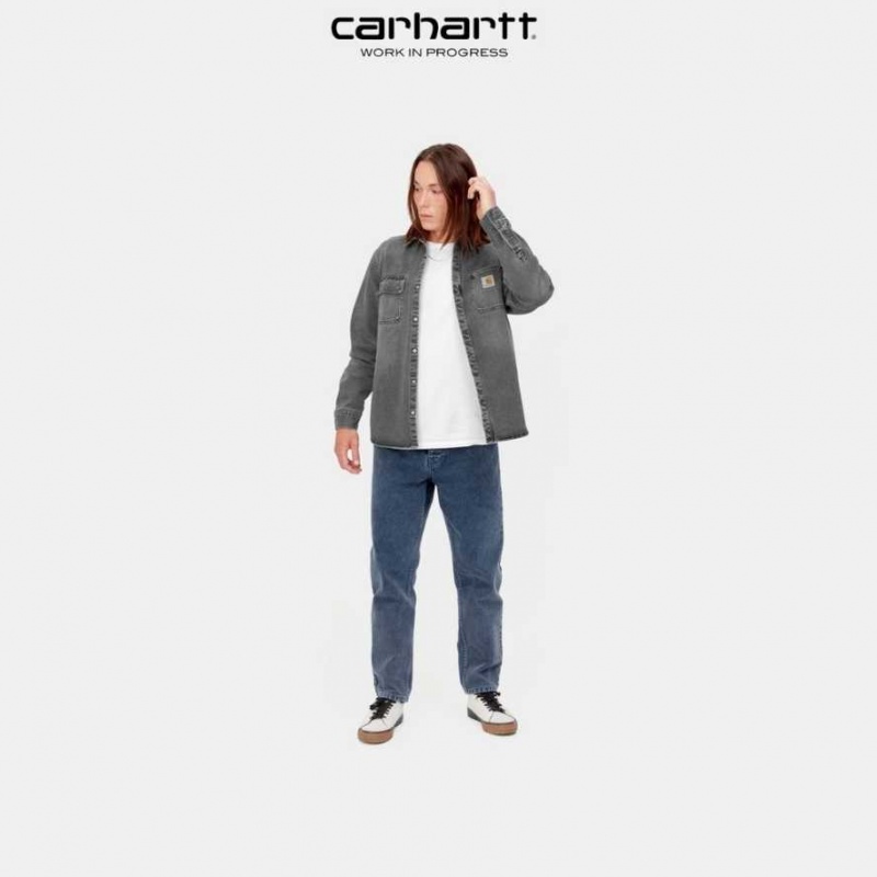 Noir Carhartt Wip Salinac Shirt Jacket - Danmark ABN-6280366