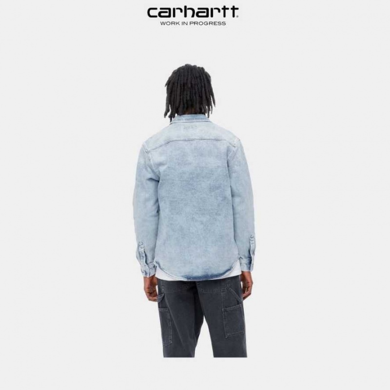 Bleu Carhartt Wip Salinac Shirt Jacket - Danmark HGX-0409450